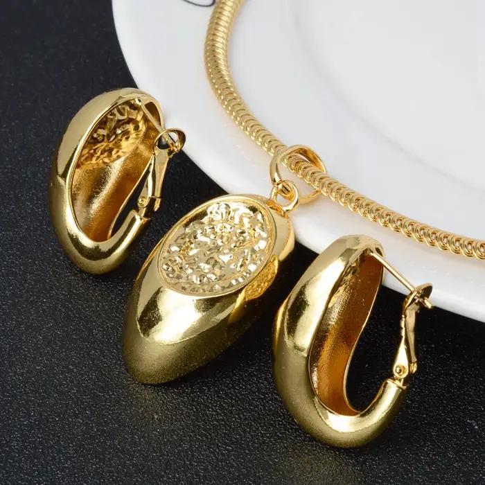 Sunny – ensemble de bijoux classique plaqué or 18 carats pour femmes