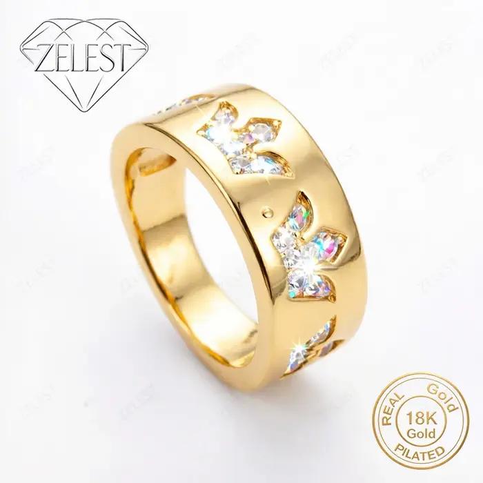 Bague simple en argent sterling 925 plaqué or 18 carats