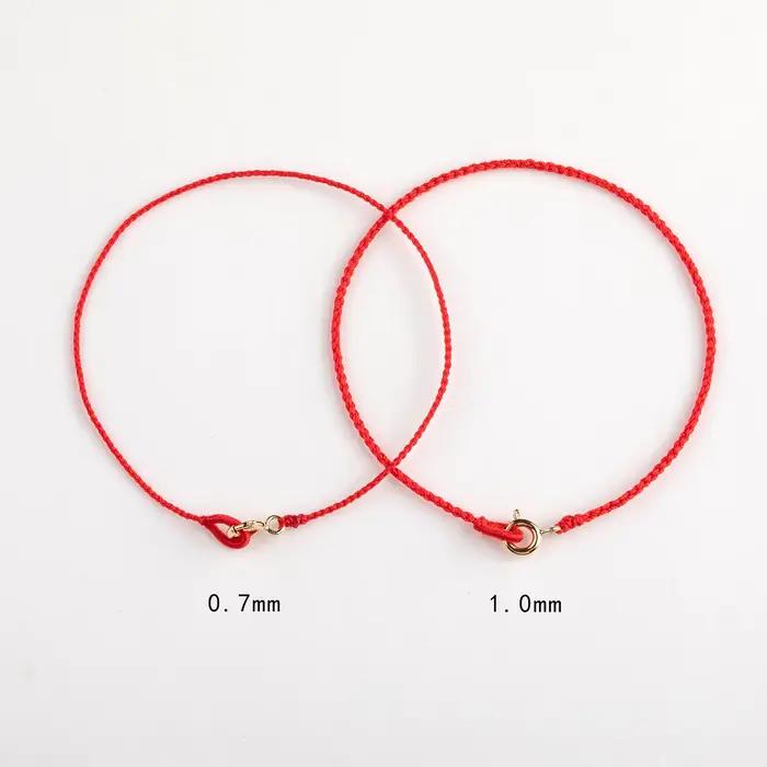 Bracelet en fil rouge tressé à la main pour homme et femme, bijou personnalisé, élégant et tendance, pour occasions spéciales et quotidiennes