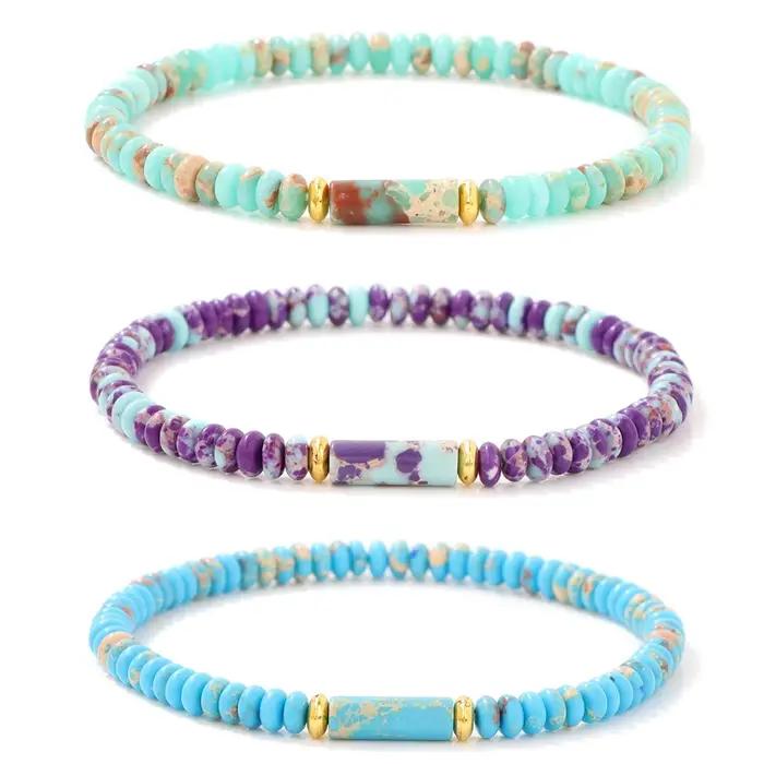 Bracelets en perles de pierres précieuses Picasso pour hommes et femmes