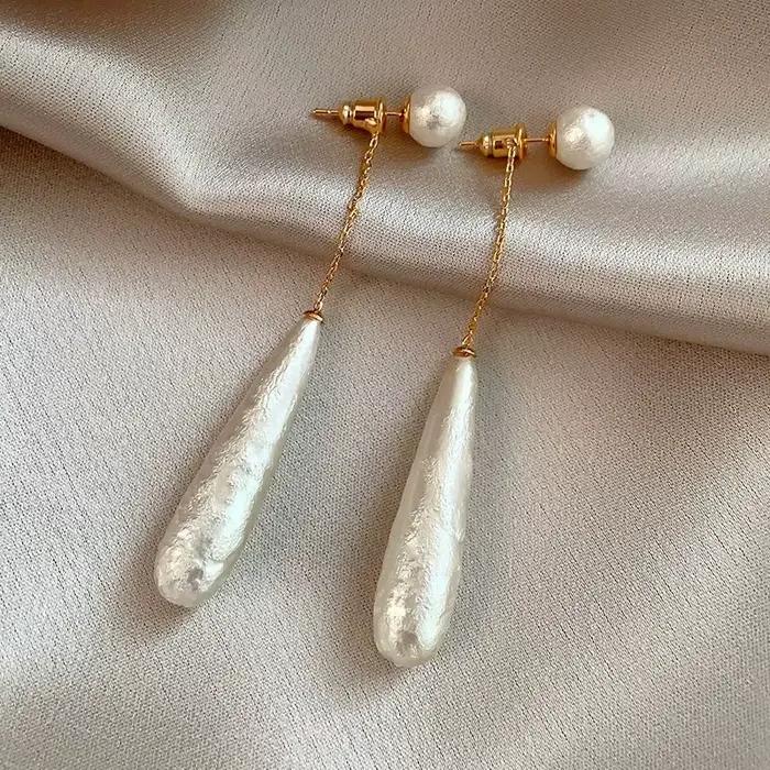Boucles d'oreilles pendantes imitation perles pour femmes, design de niche élégant, goutte d'eau, bijoux simples, cadeaux pour occasions spéciales