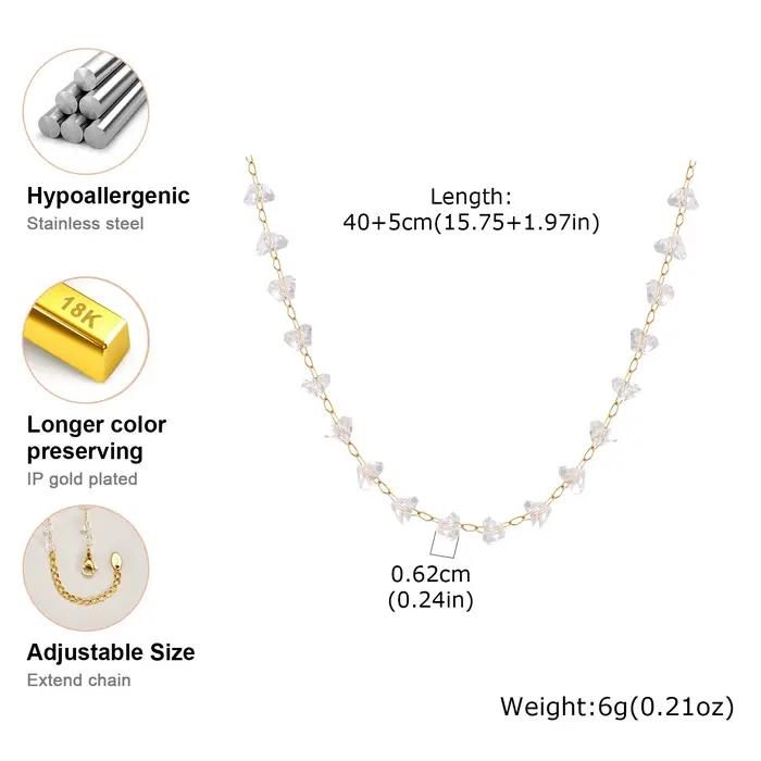 Collier ras du cou délicat à maillons fins pour femmes