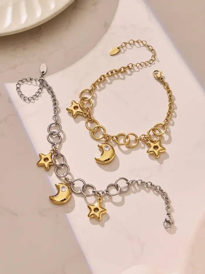 Colliers et bracelets lune or plaqué bijoux de mariage et fiançailles pour femmes occasions spéciales