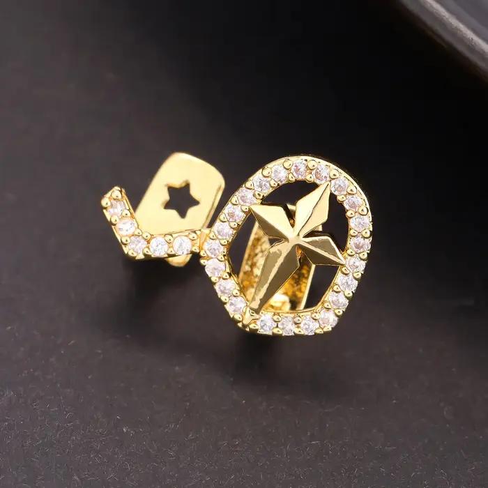 RACHELZ Y2K Punk Vintage Zircon creux croix dents Grillz Hip Hop CZ pierre dent casquettes pour femmes hommes Couple bijoux cadeau