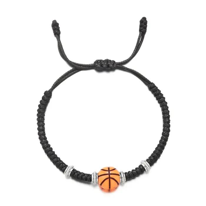 Bracelet artisanal de sport réglable pour hommes et femmes, idéal pour les passionnés de basketball,