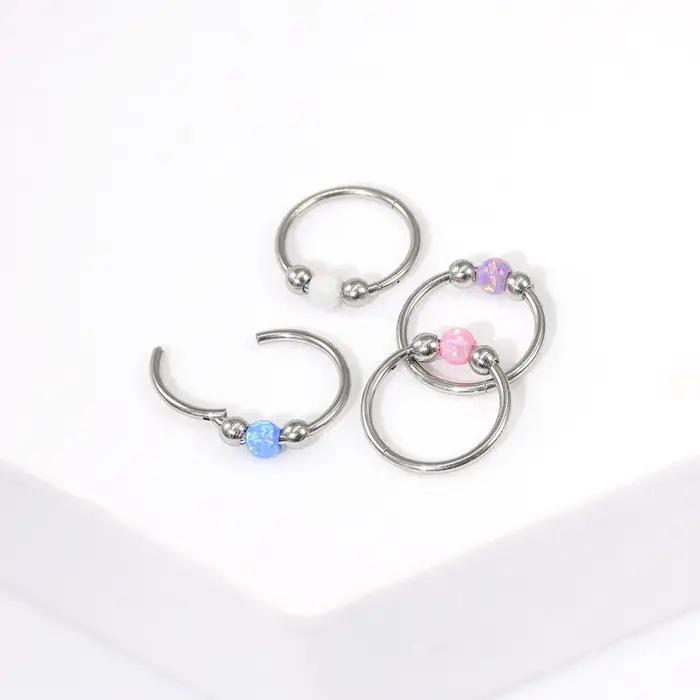 Anneau de nez en acier inoxydable hypoallergénique pour piercing septum tragus helix rook conque cartilage daith bijoux de corps pour femmes occasions spéciales