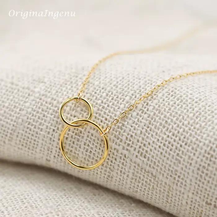 Collier personnalisé en or 14K pour femmes