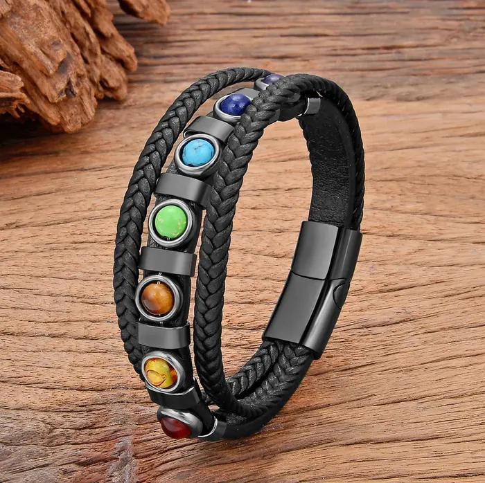 Bracelets Chakra de Style ethnique bohème pour hommes