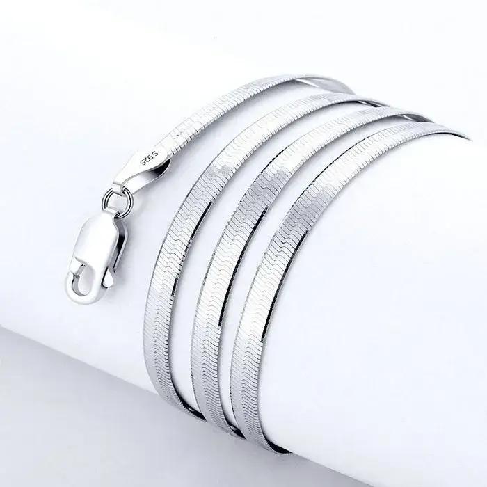 Collier chaîne à lame fine en argent Sterling 925