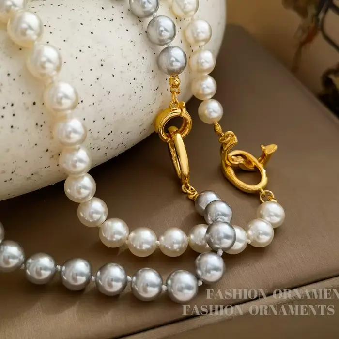 Collier de perles simulées pour femmes élégantes style moderne tendance 2023 occasions spéciales