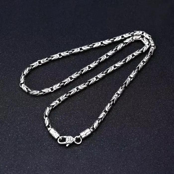 Nouvelle mode 2026 Collier 100% Argent Sterling S925 6MM pour Hommes et Femmes, Bijou Rétro Tendance et Personnalisé, Collier Hip Hop