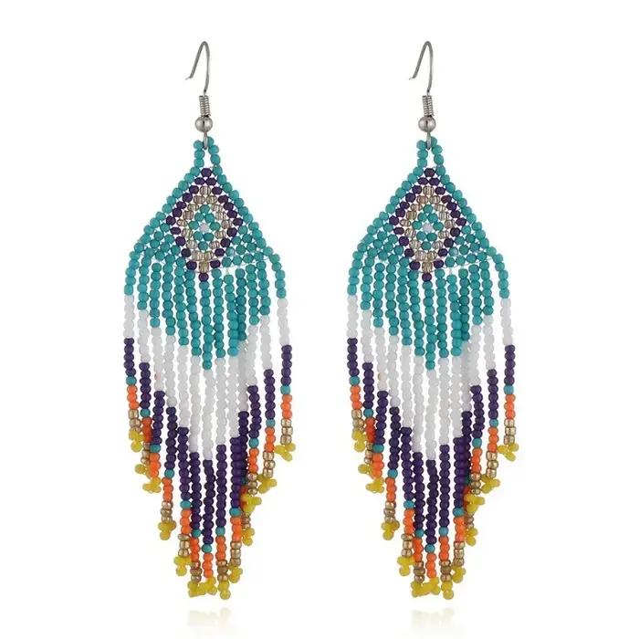 Boucles d'oreilles à franges style bohémien