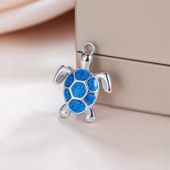 Teamer – breloques tortue de mer en émail, pendentif couleur or en acier inoxydable pour collier, Bracelet, bijoux, bricolage, vente en gros, nouveauté 2026