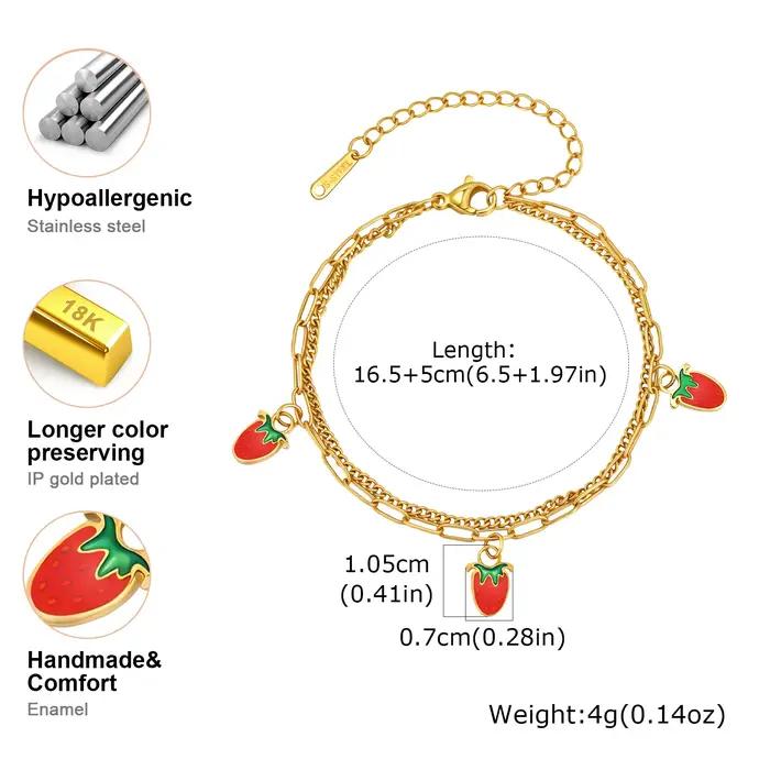 Everver-Bracelets à breloques JOFlower en acier inoxydable