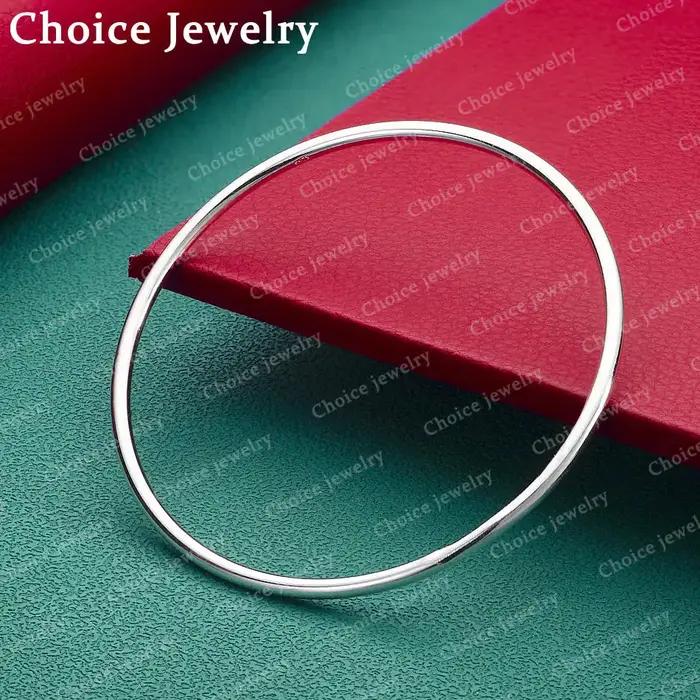 Bracelet en argent Sterling 925 pour femmes, bijoux à la mode, Simple, classique, élégant, cadeaux d