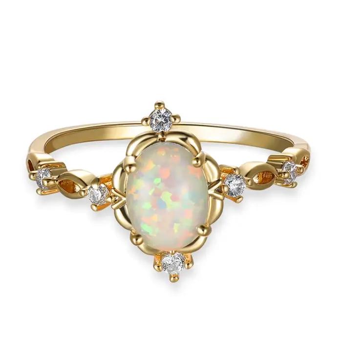 Bague de mariage à breloques couleur or argent