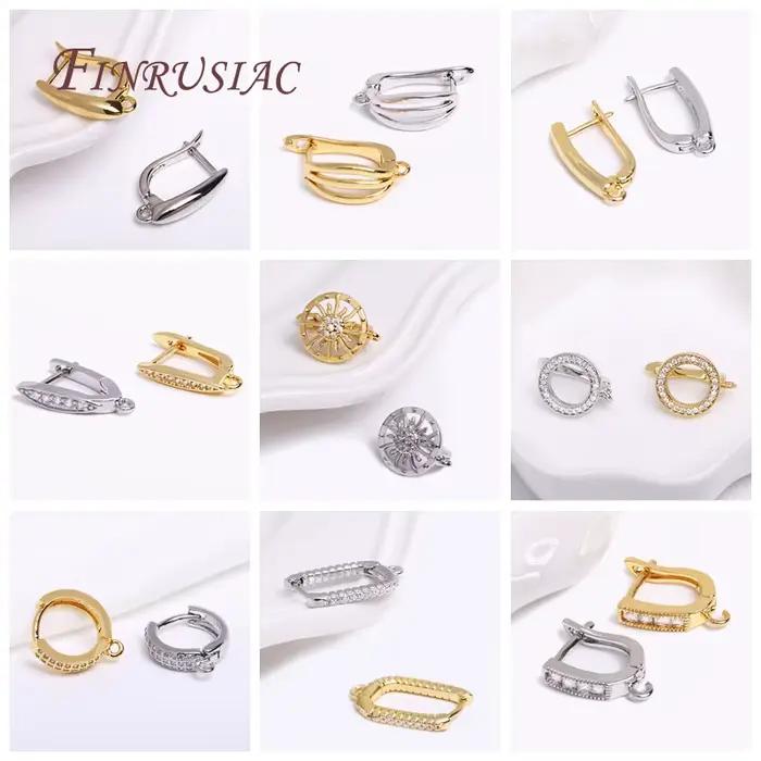 Fermoirs plaqués or véritable 18 carats pour boucles d'oreilles, accessoires de bijoux de luxe, crochets pour fils d'oreilles, DIY bijoux créatifs, occasions spéciales