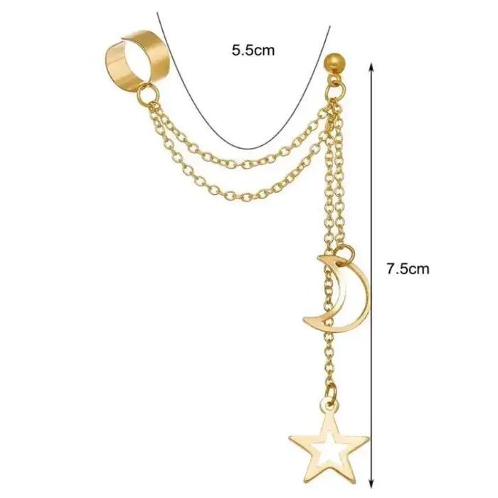 Boucles d'oreilles pendantes élégantes à longue chaîne pour femmes