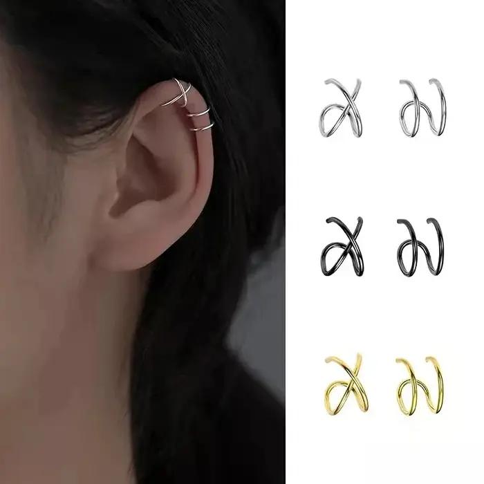 Boucles d'oreilles à Clip en acier inoxydable pour femmes