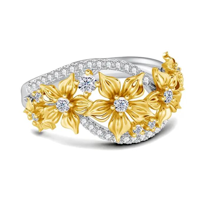 Bague en moissanite avec certificat pour femme