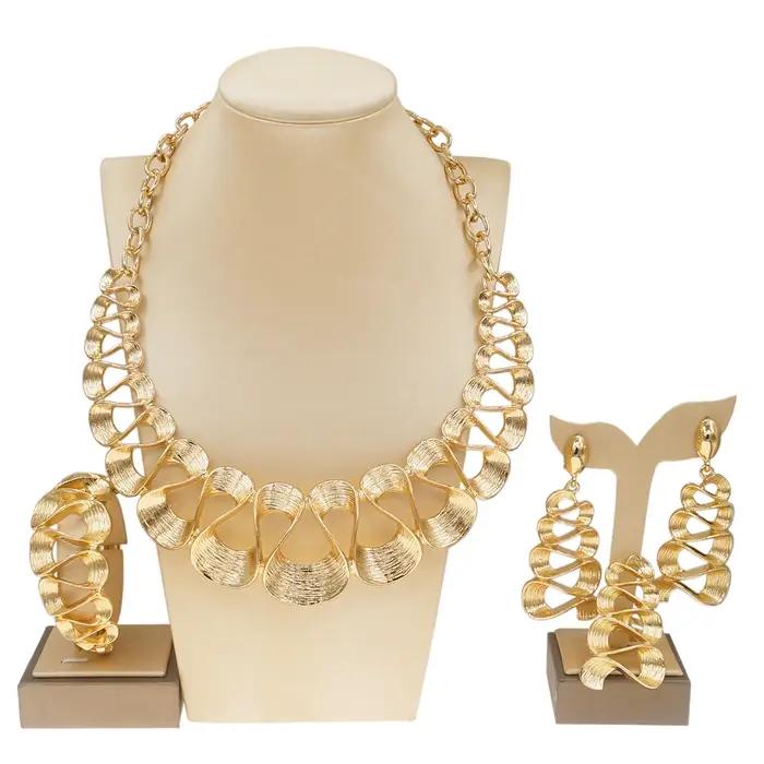 Ensemble de bijoux pour femmes plaqué or