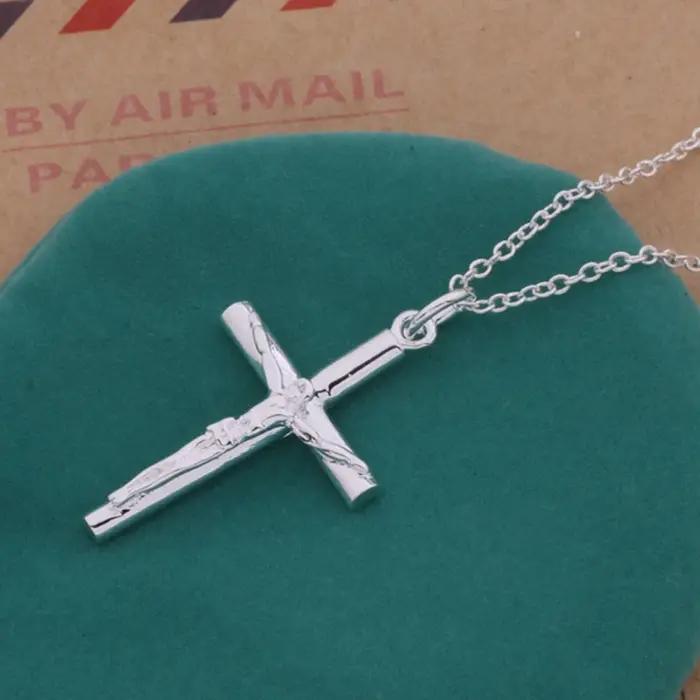 Collier punk SAY en argent 925 avec motif croix pour femmes pour occasions spéciales fantaisie bijoux