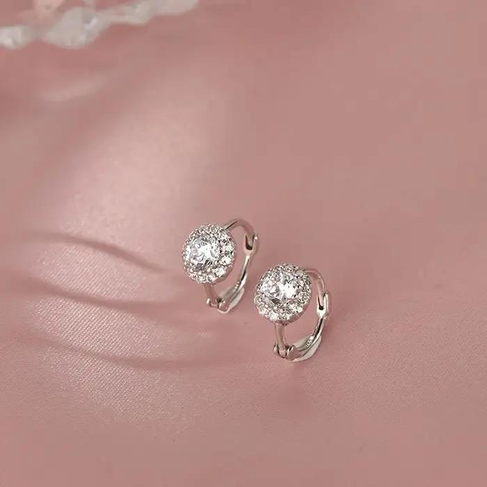 Boucles d'oreilles rondes bohème en argent Sterling 925 véritable pour femmes, cerceau, accessoires