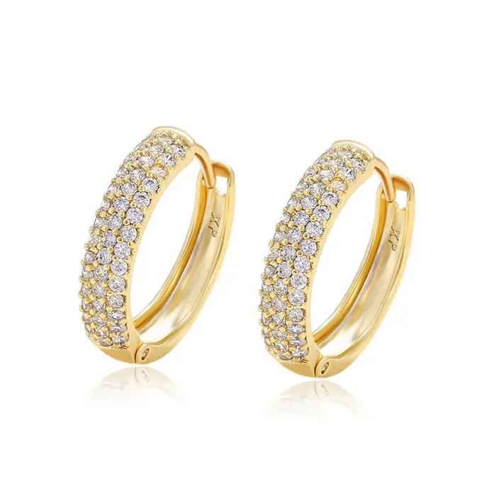 Boucles d'oreilles de luxe coréennes, bijoux à la mode, plaqué or, pendentif géométrique carré en Zi