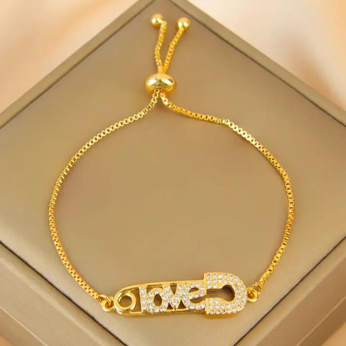 Bracelet exquis plaqué or 21 carats