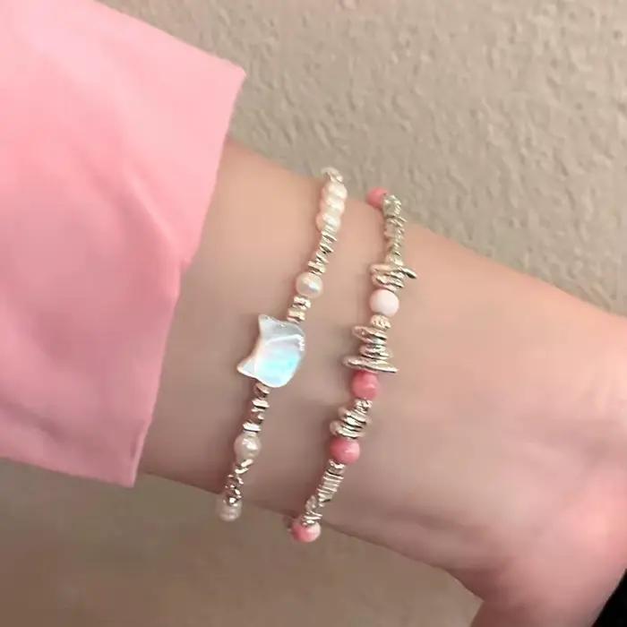 Bracelet en argent regardé 925 pour femme, chat, chaton, perles mignonnes, punk, géométrique, mode fille, bijoux, cadeau, livraison directe, vente en gros