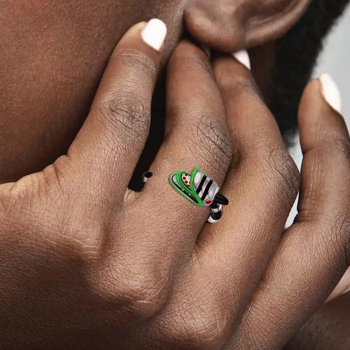 Bague serpent en argent 925 sertie de zircons cubiques blanches élégante pour femmes occasions spéciales soirée chic cadeau trèfle de vacances