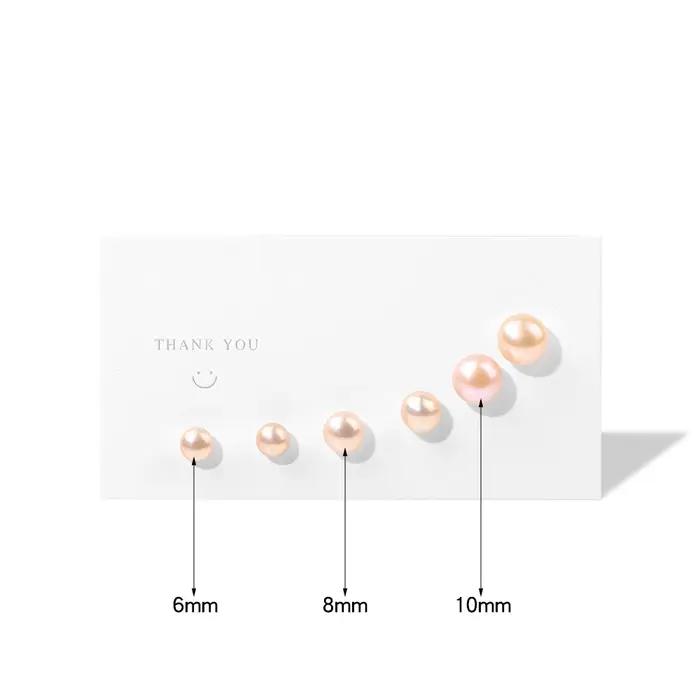 Boucles d'oreilles en perles d'eau douce naturelles pour femmes et filles, 3 couleurs, bijoux fins de mariage, cadeaux, 3 paires