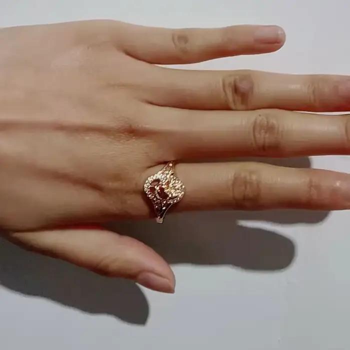 Bagues Vintage couleur or Rose pour femmes, mode Punk ovale creux Design réglable, bijoux cadeaux
