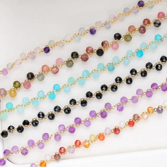 Bracelet Tourmaline en pierre naturelle de 3mm pour femmes, bijou romantique et élégant, occasion spéciale, cadeau de luxe, mariage, fête, quotidien