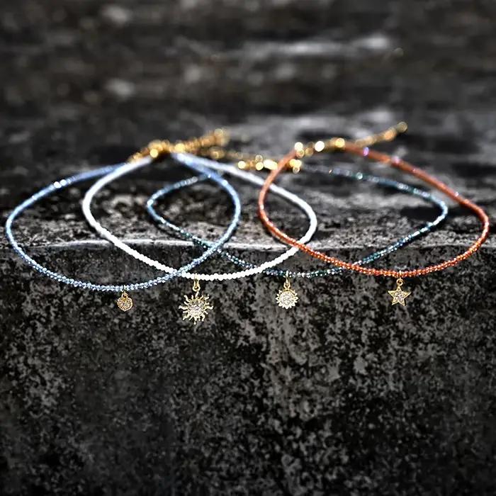 Collier en cristal en acier inoxydable pour femmes, perles de glace, étoile, tournesol, cœur, ras du cou, bijoux à la mode, style Boho, Streetwear
