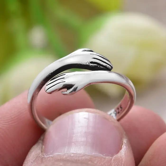 Bague en argent thaïlandais aux ailes élégantes pour femmes occasions spéciales cadeau anniversaire noël bureau carrière