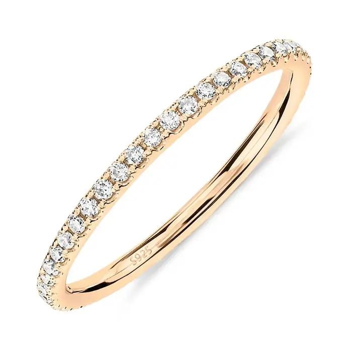 Eavva – bague empilable plaquée or 14K pour femmes