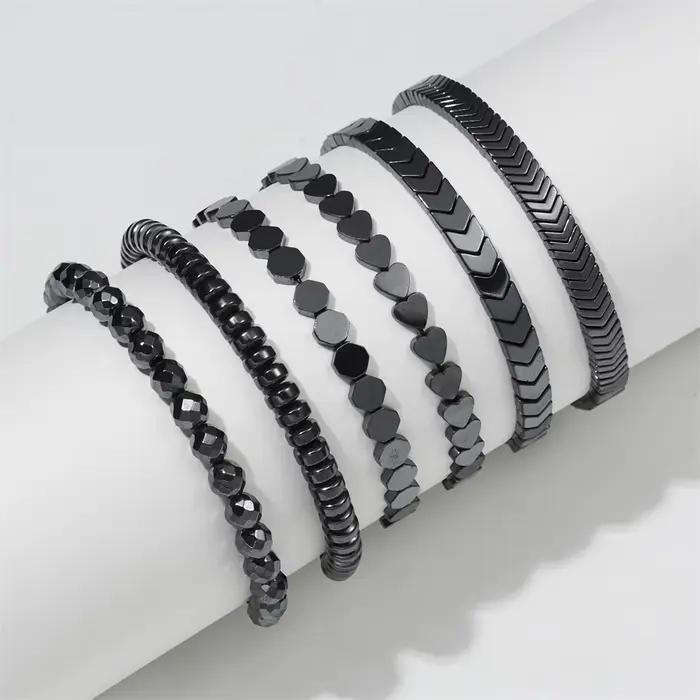 Bracelet Magnétique avec Aimants Thérapeutiques, Pierre Naturelle et Motif de Cœur pour Bien-être Émotionnel et Physique Occasions Spéciales
