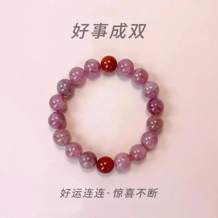 Bracelet en perles de quartz naturel pour femme en cristal fait main style artisanal