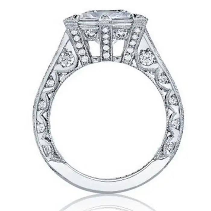 Bague vintage en argent sterling 925 avec diamant de laboratoire taille princesse, alliance de maria