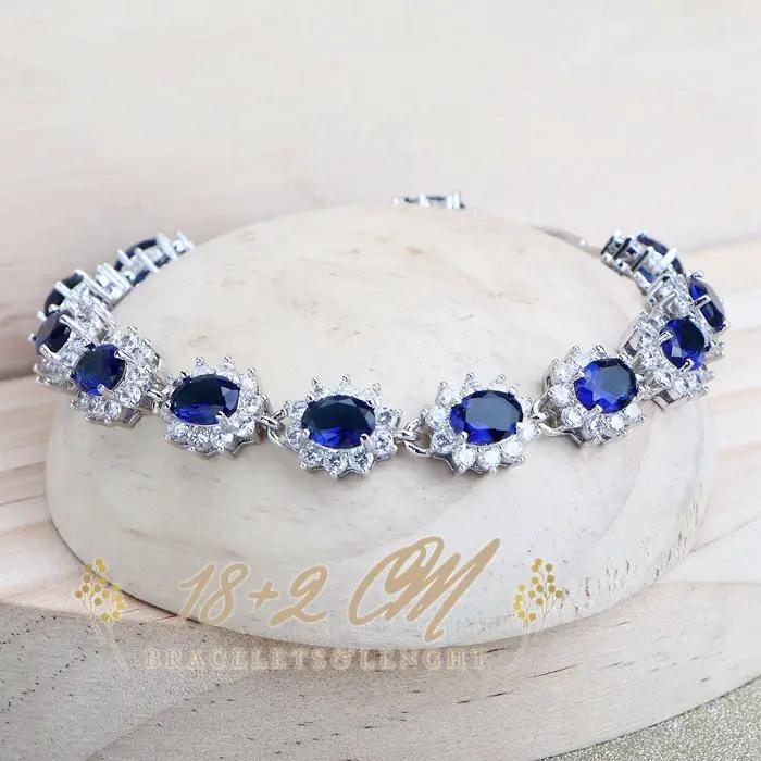Ensemble de bijoux de mariée en argent 925 pour femmes