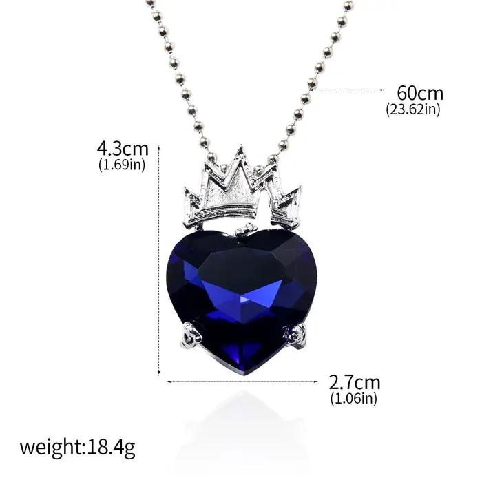 Film Descendants coeur collier Evie Fairest rouge bleu