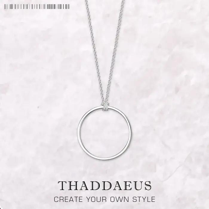 Collier large cercle en argent regardé 925 pour hommes et femmes, breloque mode, cadeau de bijoux El