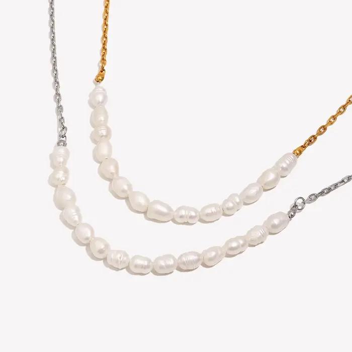 Collier ras du cou E.B.belle en perles baroques