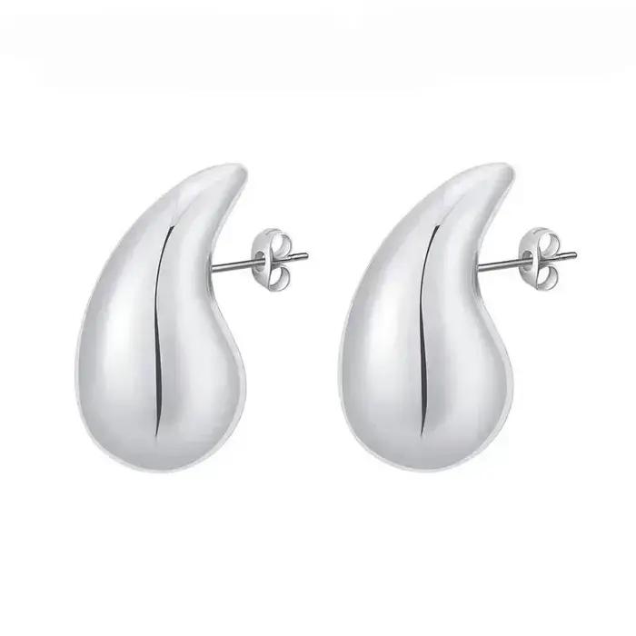 Boucles d'oreilles créoles en forme de goutte d'eau pour femme
