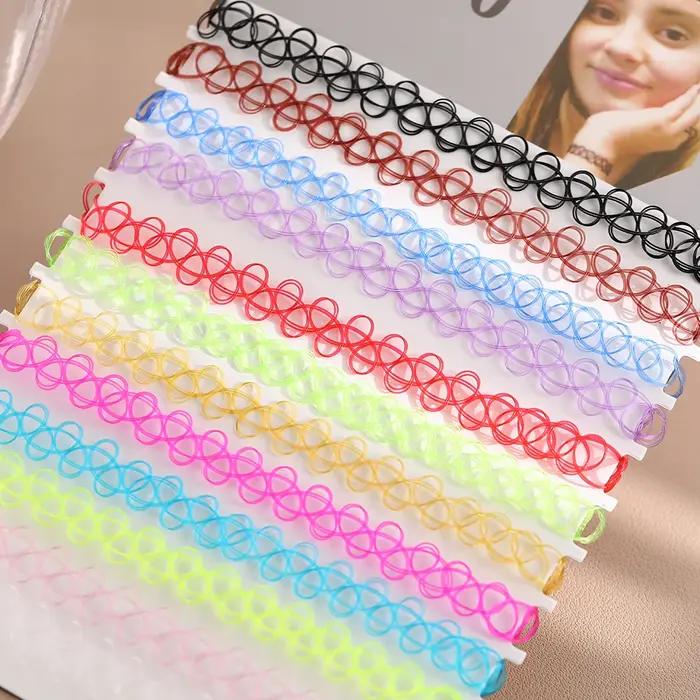 Collier ras du cou élastique pour tatouage