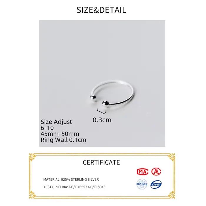 Bague en argent sterling 925 minimaliste pour femmes, style mode, pour occasions spéciales, cadeau d'anniversaire, certifiée qualité