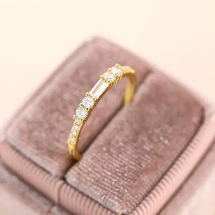 Monkton-Bague minimaliste en argent pour femme, bijou de fiançailles et de mariage, haute qualité