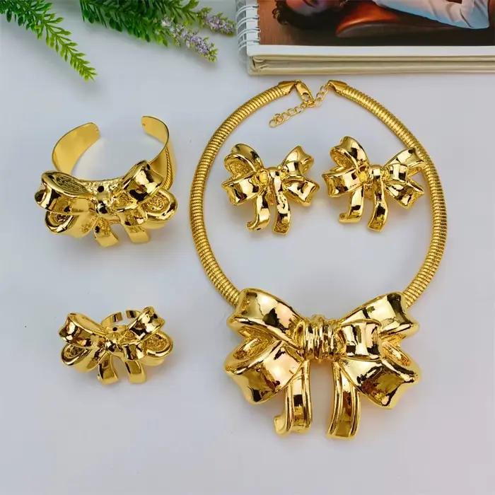 EMMA vente chaude femmes ensemble de bijoux nouveau classique à la mode collier boucles d'oreilles e