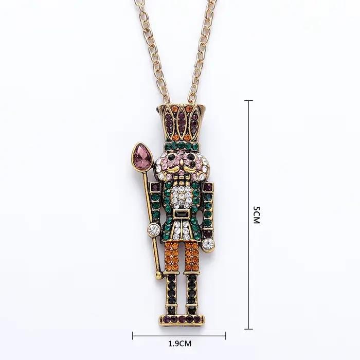 Harong casse-noisette Ballet collier classique mignon incrustation Zircon pendentif collier pour fem